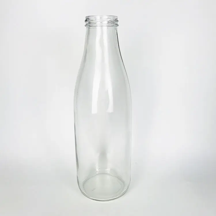 丸型1000 ml 1リットルミルクガラスボトル在庫あり