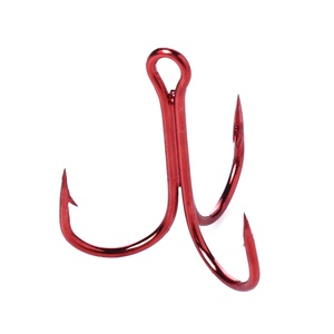 Tengjia bán buôn 5 kích cỡ cao Carbon Đỏ Móc Câu Cá móc bánh 20 cái/hộp - Product Image 2