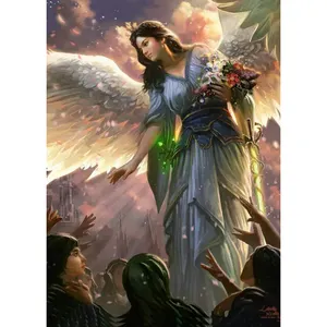 Wholesale 5d Diy Diamond Painting Cross Stitch Angels Full Drill Mosaic Picture Diamond Embroidery Home Decor Religious Figure