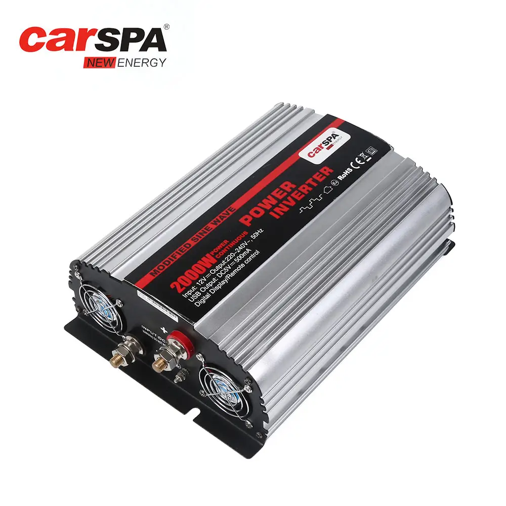 Hot Sell DC 12V To AC 220V 2000 Watt Modify Sine Wave Power Inverter With USB For Camping