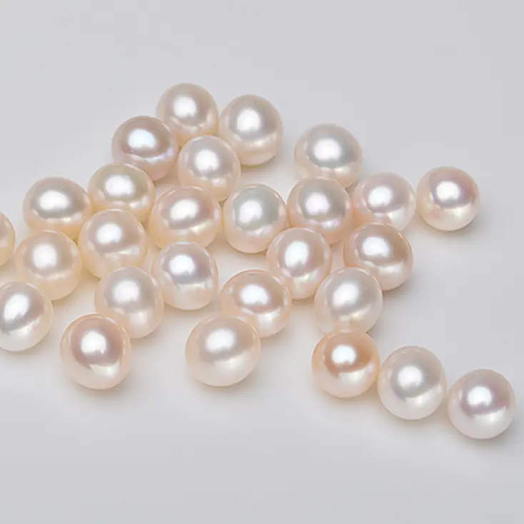 Perlas de arroz blanco de agua dulce, gota de lágrima natural real, forma ovalada, cultivada, suelta, 8,5-9mm, grado 3a
