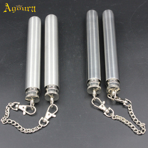 1.5OZ Acier Inoxydable Deux Tubes Flacon De Hanche Polissage Tube À Fond Rond Bouteille De Vin <span class=keywords><strong>petit</strong></span> flacon - Product Image 3