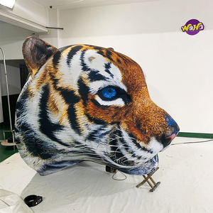 Testa di Tigre Gonfiabile Gigante Realistica, Mascotte Gonfiabile per Attività Commerciali, Esposizioni, Carnevale, Parate e Piazze - Product Image 5