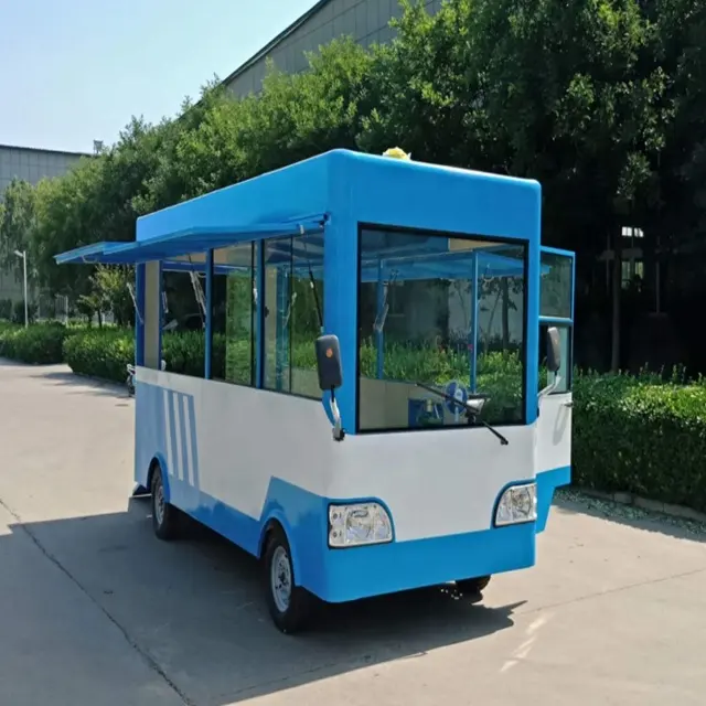 Çok fonksiyonlu özelleştirilmiş hot dog patlamış mısır dondurma elektrikli mobil yemek arabası yeni enerji arabalar