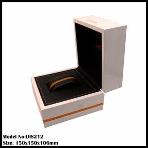 luxury men's 2026 leather pattern metal plate <b>stitching</b> <b>watch</b> box - Product Image 3