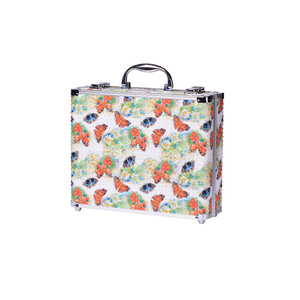 Cassa del treno della signora trucco <span class=keywords><strong>porta</strong></span> <span class=keywords><strong>gioielli</strong></span> cosmetici in PVC custodia con specchio in alluminio <span class=keywords><strong>porta</strong></span> spazzola - Product Image 3