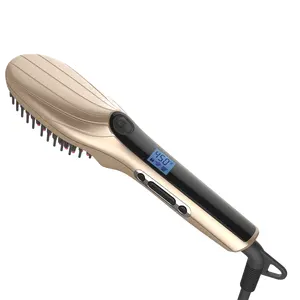2017 trending productos alisamiento peine cepillo mini plancha de pelo de vapor de hierro de mano cepillo