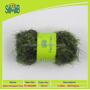 fabricante de China venta al por mayor 100% nylon pompom feather hilo de tejer espacio teñido <span class=keywords><strong>ping</strong></span> <span class=keywords><strong>pong</strong></span> pestañas a mano - Product Image 3