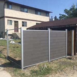 Clôture de jardin WPC de haute qualité Foshan avec cadre en aluminium, double portail coulissant, panneaux en <span class=keywords><strong>bois</strong></span>-plastique résistants aux UV et treillis - Product Image 6