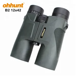 Ohhunt עמיד למים טלסקופים אופטיים ירוק 12X42 גג פריזמה משקפת לקמפינג טיולים