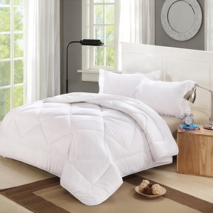 Four Season Queen Size Comforter Hotel <strong>Winter</strong> <strong>Quilt</strong> White Grid Bed Duvet Cotton <strong>Quilt</strong> - Product Image 2