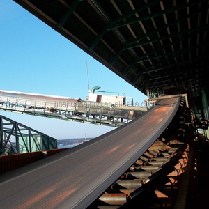 Schip loader rubber transportband toegepast in docks om belasting schepen van bulk ladingen kolen, erts, graan en cement - Product Image 3