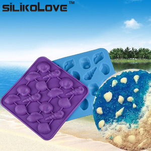 Molde de <span class=keywords><strong>Chocolate</strong></span> personalizado 3D, molde de silicona con forma de concha para comida de mar - Product Image 6