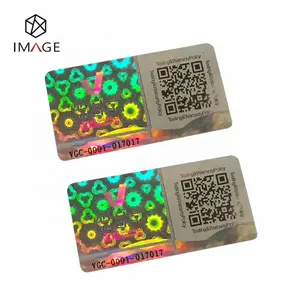 3D Custom Adhesive Security Anti-counterfeit Hologram Sticker Label with Serial Number Printing