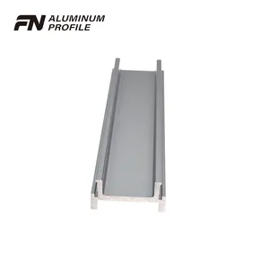 Profil Rel Pintu Geser Besar 6061 Aloi Aluminium Logam Halus untuk Rel Pintu Hotel