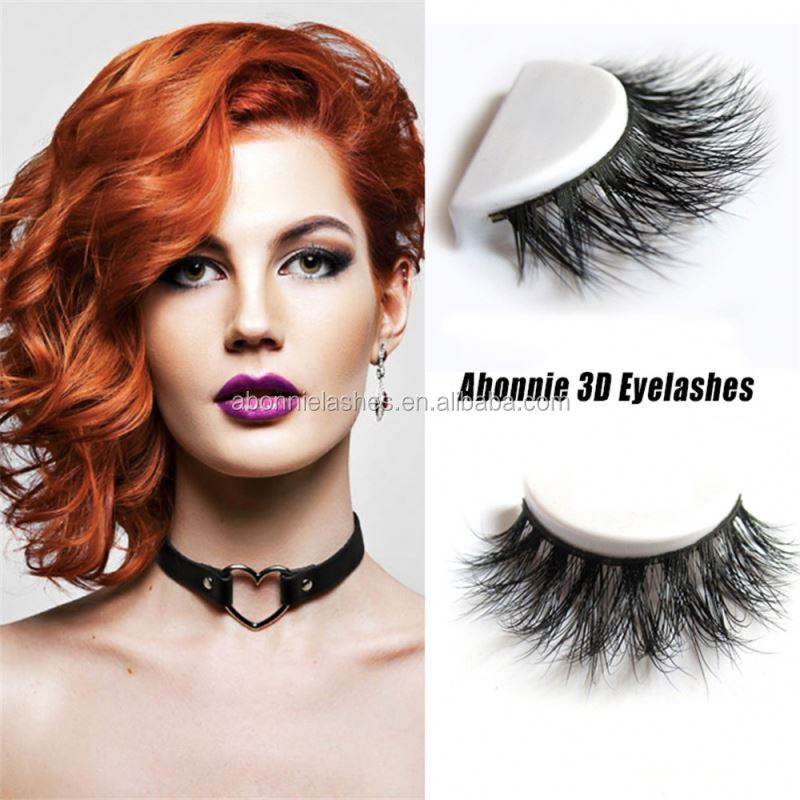 Custom Made 100% Réel De Fourrure De Vison Faux Cils 3d Faux Cils Pack 3d Vison Bande Cils