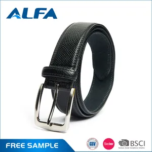 Alfa Sản Phẩm Chất Lượng Cao Tùy Chỉnh In Tên Mang Nhãn Hiệu Đen PU Leather Material Men Thắt Lưng Casual