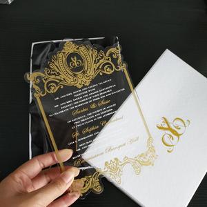 <span class=keywords><strong>Royal</strong></span> Golden Festival invitación acrílica para regalos de boda - Product Image 1