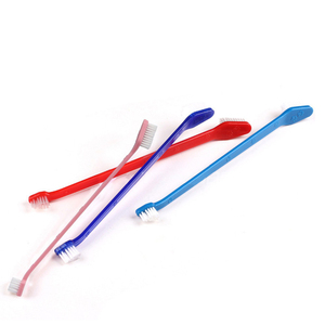 Fabricante por atacado duplo grande pequeno cão de estimação plástico escova de dentes - Product Image 5