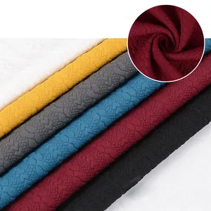 Nhiệt 98 Polyester 2 Spandex Đa Màu Một Mặt Jacquard Áo Khoác Chần Vải Thổ Cẩm