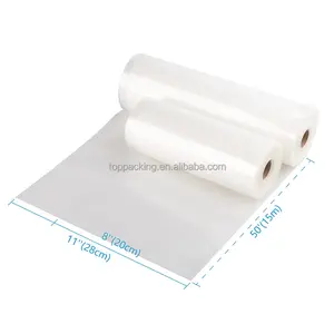 8X50 Reliëf Vacuüm Sealer Opslag Vacuüm Plastic Voedsel Zak Roll