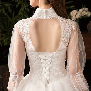 <span class=keywords><strong>Robe</strong></span> de mariée élégante et magnifique à col haut, manches longues, longueur au sol, <span class=keywords><strong>robe</strong></span> de bal, nouvelle collection 2019 - Product Image 5