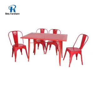 Hot Sale Outdoor Garden Furniture Metal Cast Iron Dining Table And Chair Sets