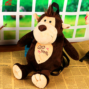 Los niños al por mayor niños <span class=keywords><strong>de</strong></span> La felpa del animal relleno <span class=keywords><strong>gorila</strong></span> jirafa pato elefante León mochila - Product Image 1