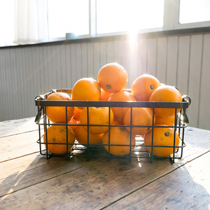 Cina fornitura di fabbrica quadrato in filo di metallo cesto di frutta con manici <span class=keywords><strong>da</strong></span> <span class=keywords><strong>scrivania</strong></span> Organizer vari contenitore contenitore per la casa cestino - Product Image 1