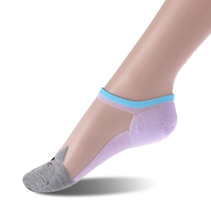 Chaussettes acier inoxydable pour femmes, chaussettes coupe basse avec dentelle, cristal Transparent, meilleure vente - Product Image 5