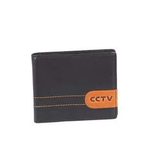Özel yüksek kaliteli RFID Bifold hakiki deri erkek cüzdan
