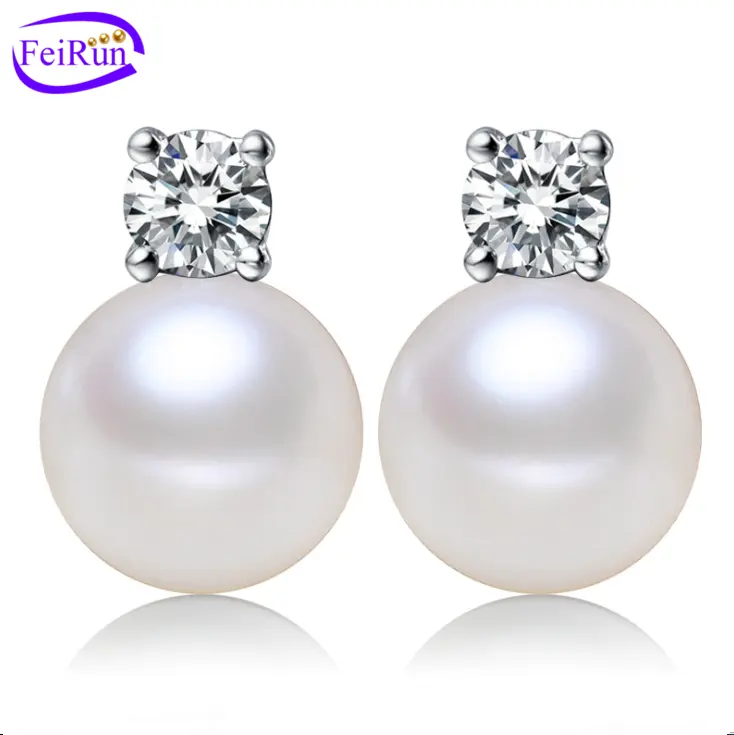 Earings Pearls 925 Sterling Silver Aaa Fresh Water Cultured Natural Real Freshwater Pearl Ear Stud Jewelry Earing Pearl Earring For Woman S925