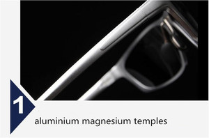 نظارات رجالية بإطار من الألومنيوم والمغنيسيوم باللونين الأسود والفضي، مضادة للضوء الأزرق، نظارات للرؤية الليلية للقيادة بعدسات صفراء - Product Image 6