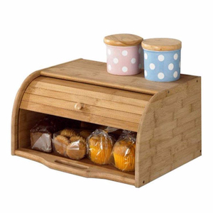 Factory Price for Roll Top Kitchen Food Storage Natural Bamboo Bread Box