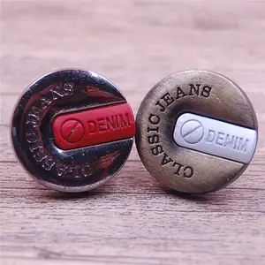 Fornitore di bottoni per camicie da cucire bottoni per Jeans a scatto in metallo con Logo inciso in lega di zinco personalizzati per il marchio di abbigliamento