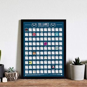 Scratch Off 100 jeux vidéo décor à la maison mur Art <span class=keywords><strong>peinture</strong></span> seau liste affiche - Product Image 3