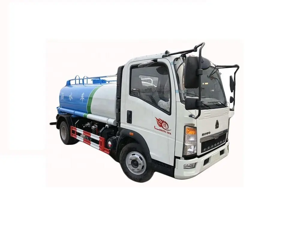 HOWO 4x2 mini ถังน้ำรถบรรทุกขนส่ง 8000 ลิตร sprinkling water tanker รถบรรทุกราคา