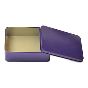Nouveau produit en gros boîte métallique en étain confits boîtes métalliques durables boîte métallique rectangulaire de couleur unie avec livraison rapide - Product Image 5