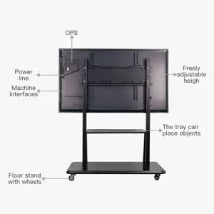 Nouveau tableau blanc numérique interactif de moniteur d'écran tactile de 86 pouces 4K Smart Board avec la couche protectrice de verre trempé