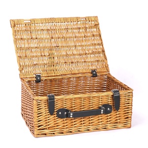 Miễn Phí Mẫu Bán Buôn Handmade Thực Phẩm Trái Cây Và Rau Lưu Trữ Dệt Gỗ <span class=keywords><strong>Wicker</strong></span> Liễu Dã Ngoại Giỏ Cho 4 Người - Product Image 2
