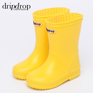 Dripdrop trẻ em mưa khởi động trẻ mới biết đi/Little kid <span class=keywords><strong>PVC</strong></span> khởi động ngây thơ không thấm nước unisex Junior mưa khởi động tùy chỉnh bông vải - Product Image 4
