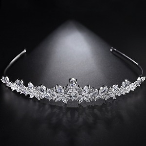 LUOTEEMI <span class=keywords><strong>de</strong></span> lujo princesa reina concurso claro CZ flor diadema nupcial Tiara <span class=keywords><strong>de</strong></span> cristal coronas boda <span class=keywords><strong>accesorios</strong></span> <span class=keywords><strong>para</strong></span> <span class=keywords><strong>el</strong></span> cabello - Product Image 3