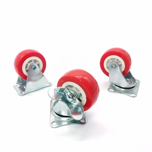 Preço Por Atacado Cor Vermelha 1.5,2,2.5 polegadas Móveis Pequeno Carrinho Rodízio Com Freio - Product Image 2