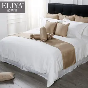 ELIYA 酒店白色 50 棉 50 聚酯床单，海滩酒店床亚军，forholiday 酒店床上用品套装