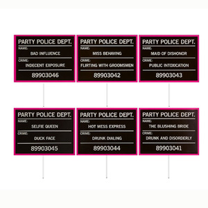UV stampa di Addio Al Nubilato Foto Segnaletica Segno Photo Booth Puntelli Polizia Photo Prop - Product Image 4