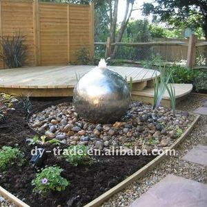 Fontaine en acier inoxydable de caractéristique d'<span class=keywords><strong>eau</strong></span> de jardin vintage de haute qualité personnalisée, boule d'observation, décoration de jardin extérieur à prix d'usine - Product Image 6