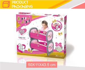 Accessoires en plastique pour maison de poupée, <span class=keywords><strong>lit</strong></span> superposé pour poupée bébé, garçon et fille - Product Image 5