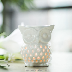 Unique intérieur décoration parfum brûleurs animal nouveau en céramique hibou essential oil burner. - Product Image 1