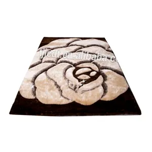 Thảm Lông Xù Cho Phòng Khách Gia Đình Họa Tiết Xù Xì Thảm Lụa Polyester Thảm Tapis De Salon