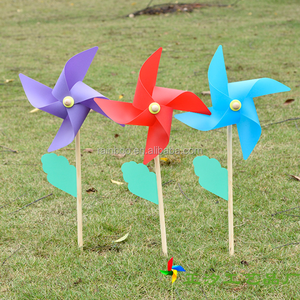 Custom <strong>Garden</strong> Party Wedding Decoration Kids Toy Plastic <strong>Wooden</strong> <strong>Windmill</strong> - Product Image 3